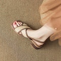 Thick Heel Sandals for Women Summer 2024 New Style Color Matching Cross Women's Flip Flops Comfortable Woman Shoes Sandal Female