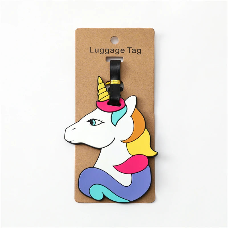 Travel Accessories Luggage Tag Creative Corgi &Cat Suitcase Fashion Style Portable Travel Hanging Tags and Anti Loss Signs