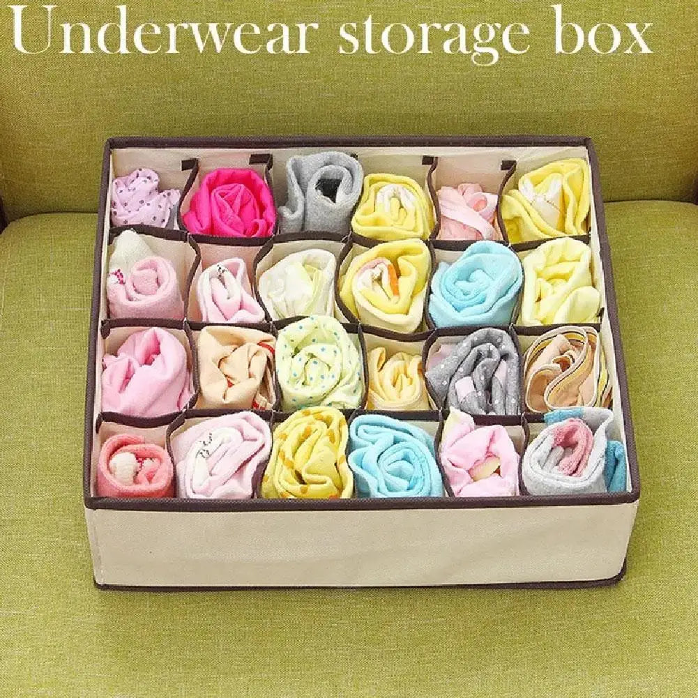 Organizer For Underwear Socks Bra Pants Foldable Closet Organizers Drawer Divider Scarf Storage Box Wardrobe Drawer Organizers