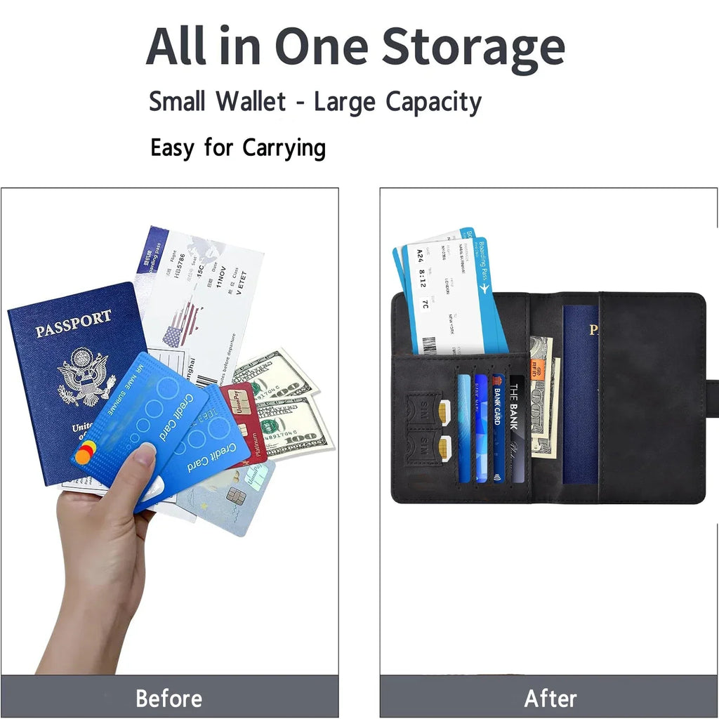 Passport Holder for Travel Essentials  Passport Wallet,Passport Book Holders for Women/Men Cover Case for Travel  Accessories
