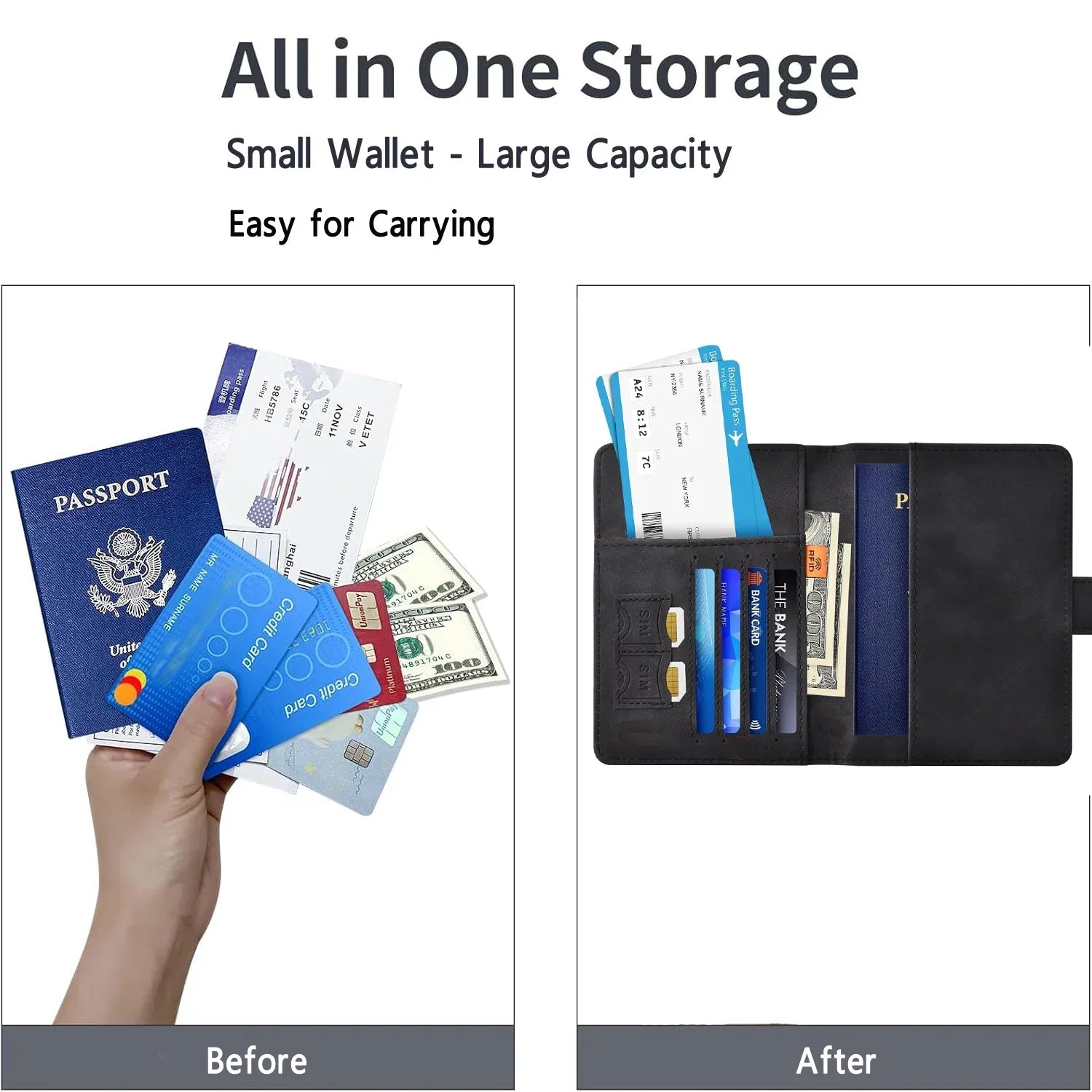 Passport Holder for Travel Essentials  Passport Wallet,Passport Book Holders for Women/Men Cover Case for Travel  Accessories