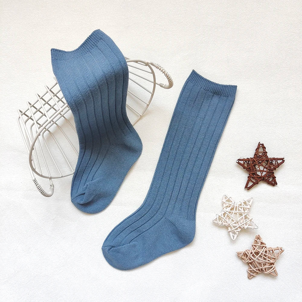 New Baby Stockings Spanish Boys And Girls Cotton Sock Long Soft Striped Children's Knee High Socks Kids School Uniform Socken