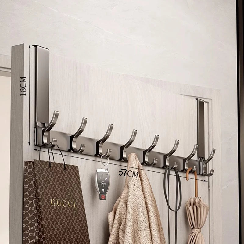 Hooks Over The Door Home Organizer Rack Clothes Coat Hat Towel Hanger Bathroom Accessories Holder Door Hang Quick Installation
