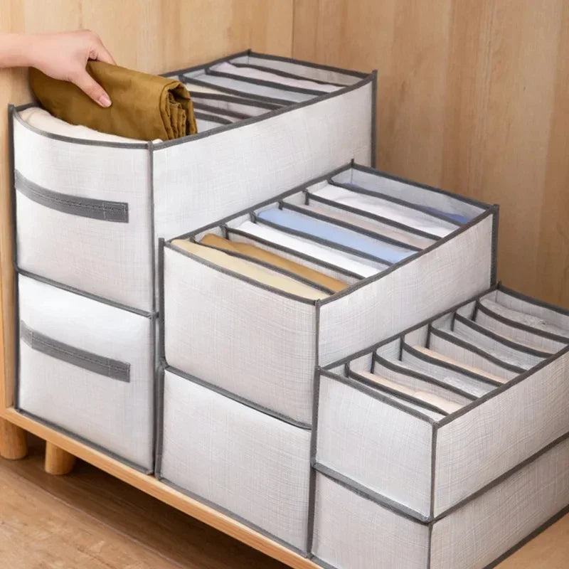 Clothes Organizer Trousers Clothes Jeans Storage Box Wardrobe Clothes Organizer Underwear Bra Socks Artifact Compartment Box