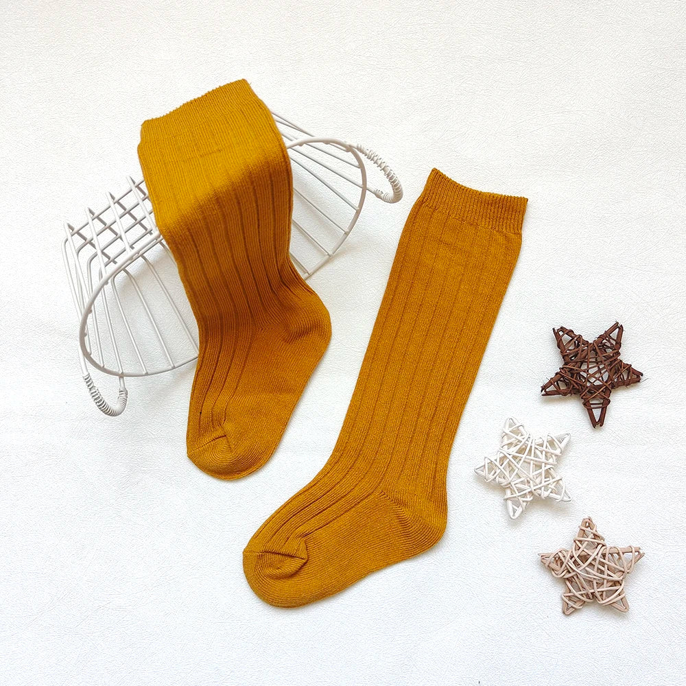 New Baby Stockings Spanish Boys And Girls Cotton Sock Long Soft Striped Children's Knee High Socks Kids School Uniform Socken