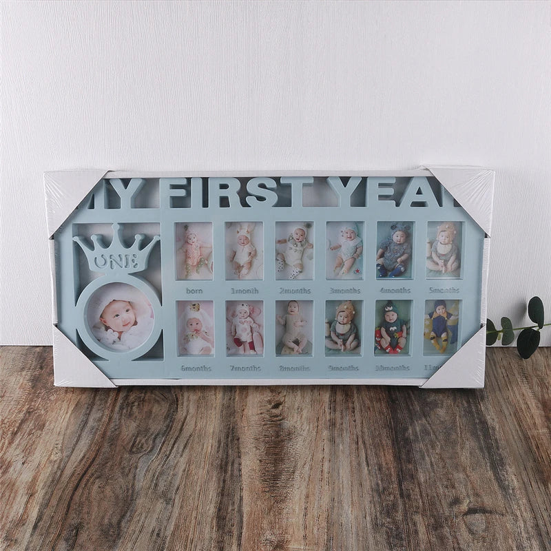 The First Year Baby Keepsake Frame 0-12 Months Pictures Photo Frame Souvenirs Kids Growing Memory Gift Children Gift