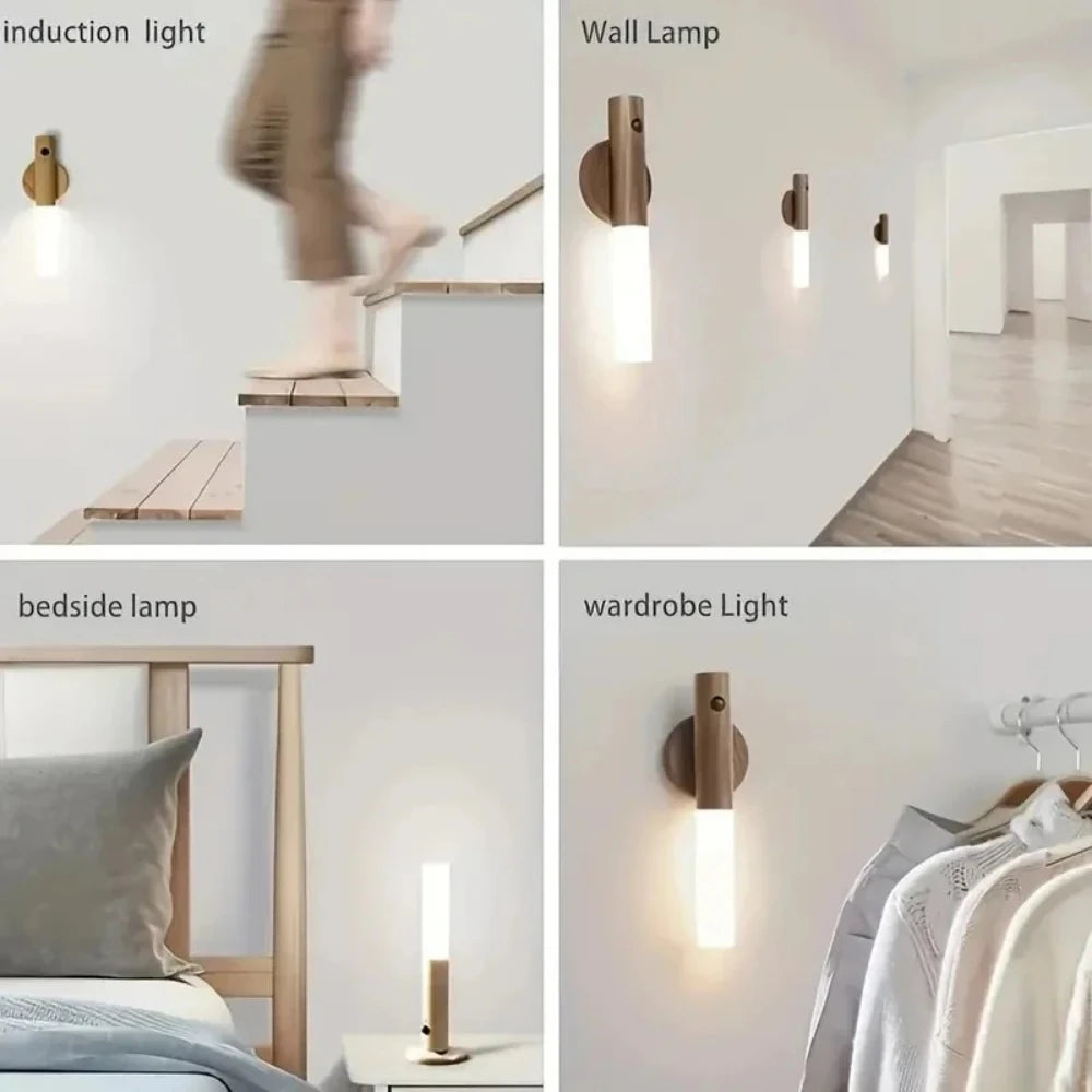 Led Light Motion Sensor Lighting Lamps Room Decor For Home Rechargeable Lamp Bedroom Decoration Decorative Lights Bedside Mood