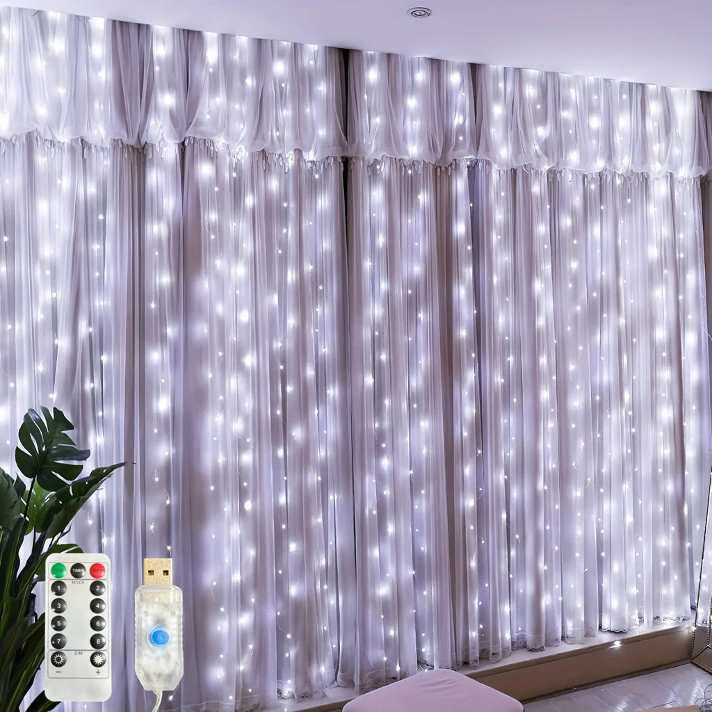 LED Curtain String Lights  Lighting USB Powered Fairy Lights Decor Indoor Wedding Party Christmas Tree Hanging Light