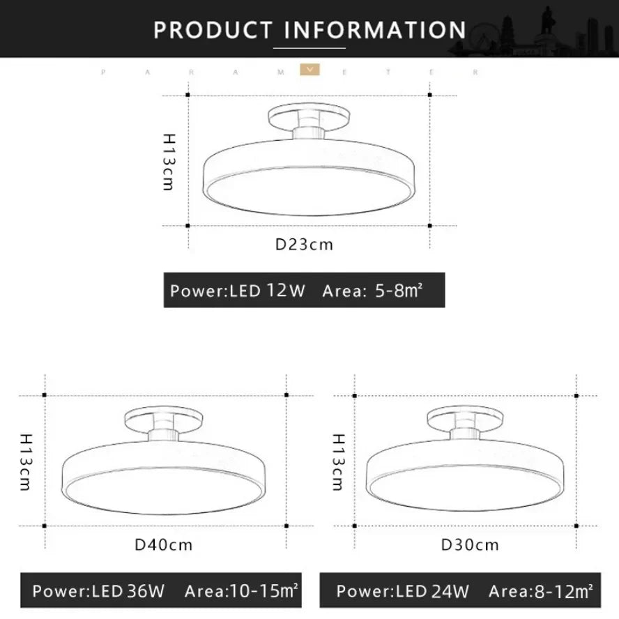 Nordic LED Ceiling Light Modern Circular Macaron Home Decoration Light Living Room Bedroom Balcony Study Room Indoor Lighting