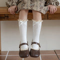1 Pairs Korean Children Socks Autumn Baby Girls Knee High Socks Soft Cotton Lace Stuff Princess  Ruffle kids Socks For 0-8Year