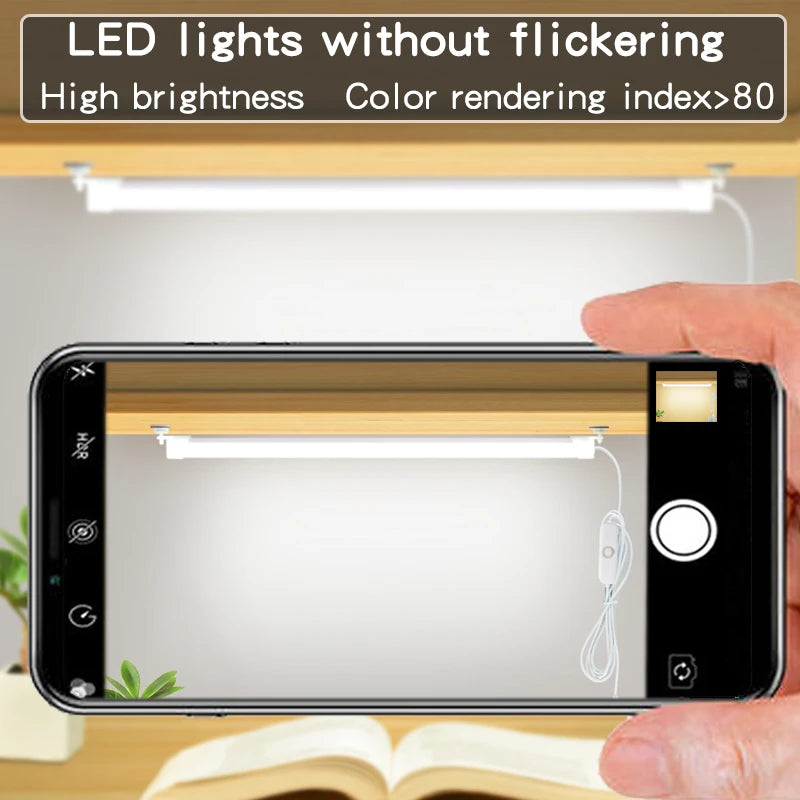 Desk light Magnetic reading lamp USB Dormitory LED Night lighting Eye protection tube cabinet Mirror Student Office study table
