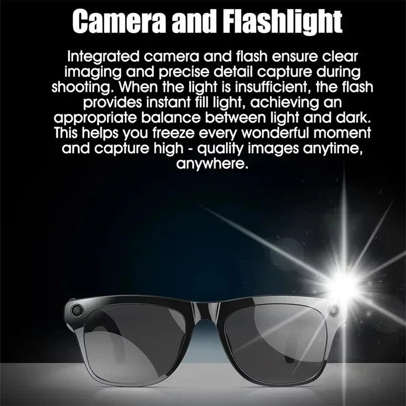 8K HD AI Smart Glasses 800w Pixel Multifunctional Camera Bluetooth Call Voice Assistant Music Player Smart Translation ﻿2026 New