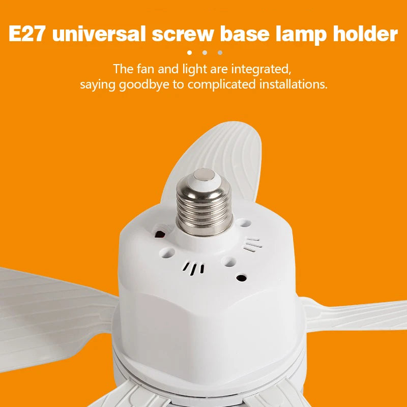 Smart 2-in-1 LED Ceiling Fan with Remote Control Dimming Lighting E27 Silent Fan Bedroom Living Room Kitchen Home Electric Fans