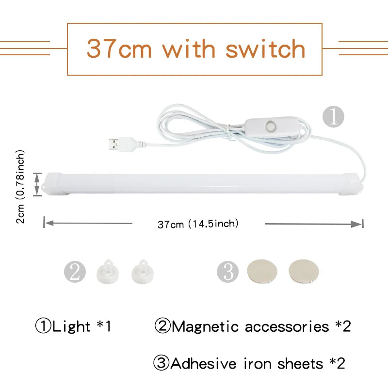 Desk light Magnetic reading lamp USB Dormitory LED Night lighting Eye protection tube cabinet Mirror Student Office study table