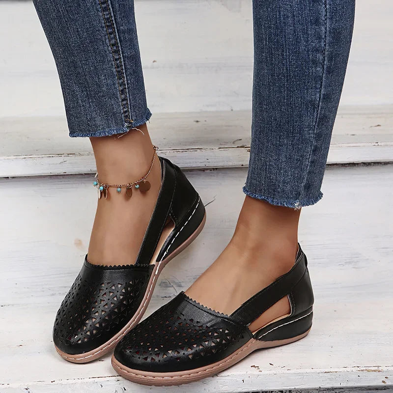 2023 New Women Wedges Sandals Hollow Out Vintage Woman Shoes Slip on Casual Sewing Ladies Sandal Female Summer Zapatos Muje