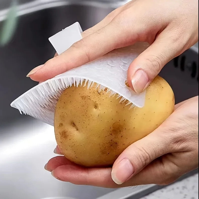 Multifunctional Vegetable Brush, Efficient Kitchen Scrubber for Potatoes & Cucumbers, Home Cleaning Tool