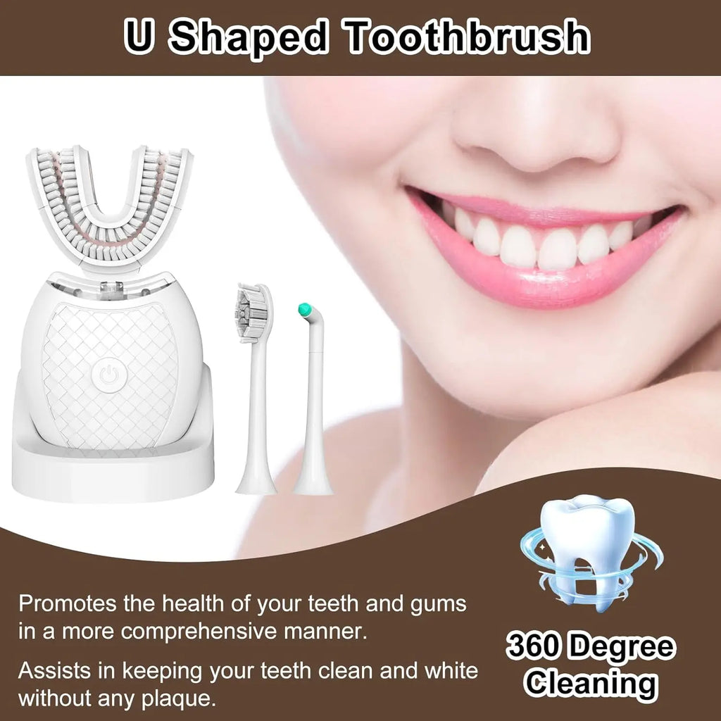 Smart Electric Toothbrush,360 Degree Toothbrush,U Shaped Toothbrush,the Newest Nylon Toothbrush