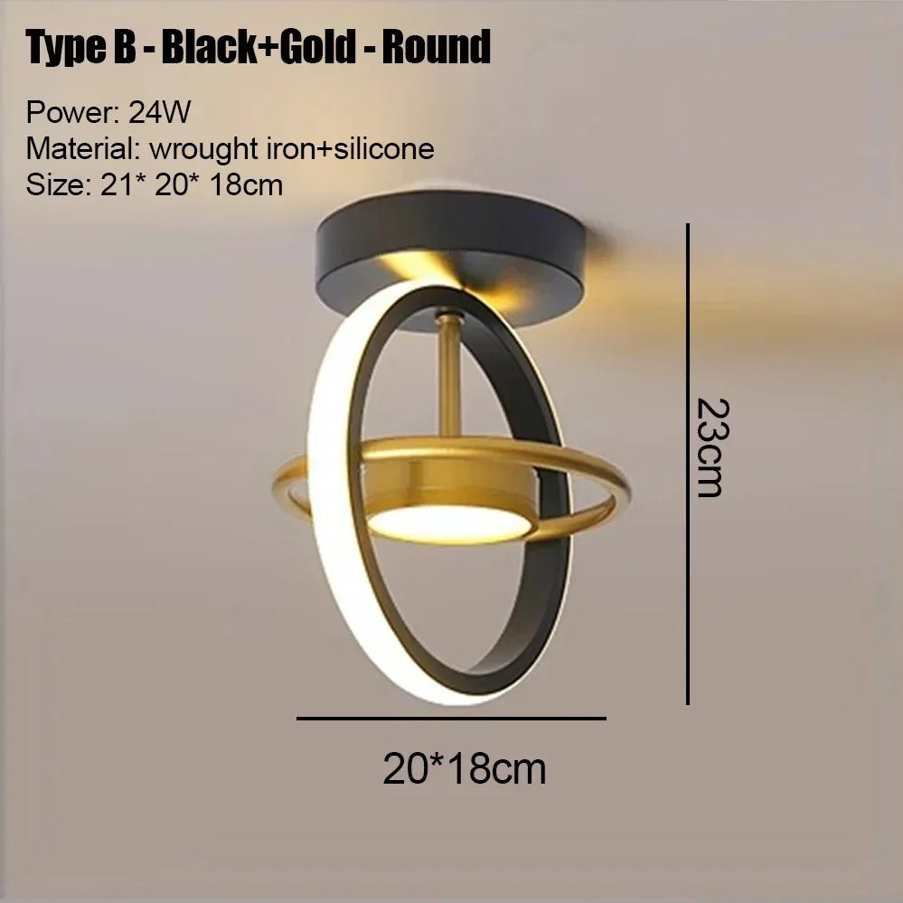 Modern LED Aisle Ceiling Lights Nodic Home Lighting Led Surface Mounted for Bedroom Living Room Corridor Light 3-color lighting