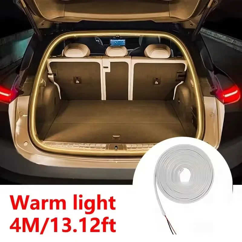 Car High Brightness Trunk Lighting Ambient Light Interior Decoration Led Wiring Free Automatic Sensing Tailgate Light Strip