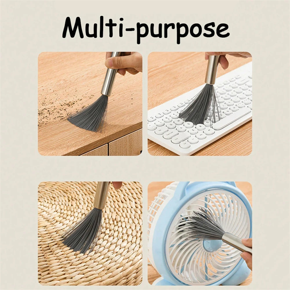2pcs Multi-Functional Cleaning Brush Steel Handle Household Cleaning Brush Home Cleaning Helper
