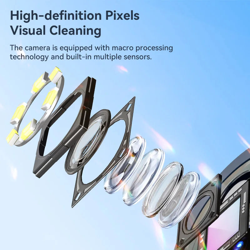 Smart Ultrasonic Tooth Scaler With Camera 4 Speeds Visual Electric Sonic Teeth Plaque Cleaner For Teeth Tartar Stain Calculus