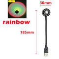 LDHLM Sunset Lamp LED USB Rainbow Neon Night Light Projector Photography Wall Atmosphere Lighting for Bedroom Decor Gift
