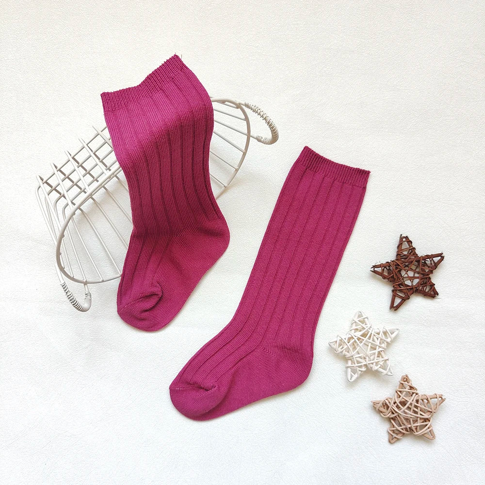 New Baby Stockings Spanish Boys And Girls Cotton Sock Long Soft Striped Children's Knee High Socks Kids School Uniform Socken