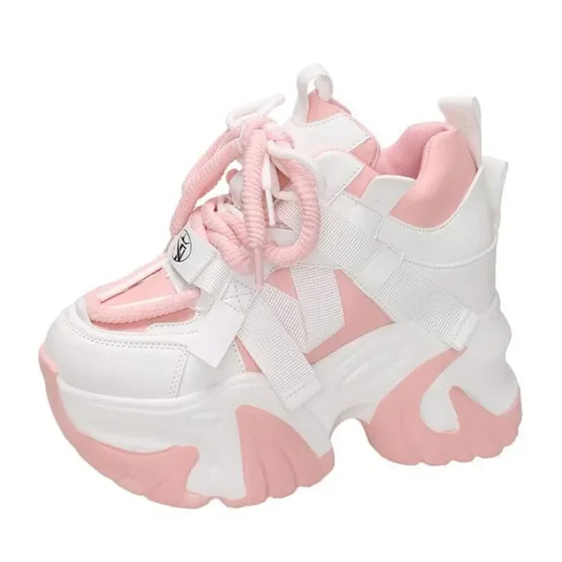 Women Sneakers Luxury Shoes 2024 Fashion Tennis Female Platform Woman-shoes Designer Trainers Thick Sole New Casual Lace-Up Shoe