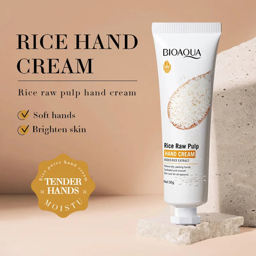 1/2/3/5pcs BIOAQUA White Rice Hand Cream Moisturizing Handcream Nourishing Brightening Hydrating Hands skincare Creams Products