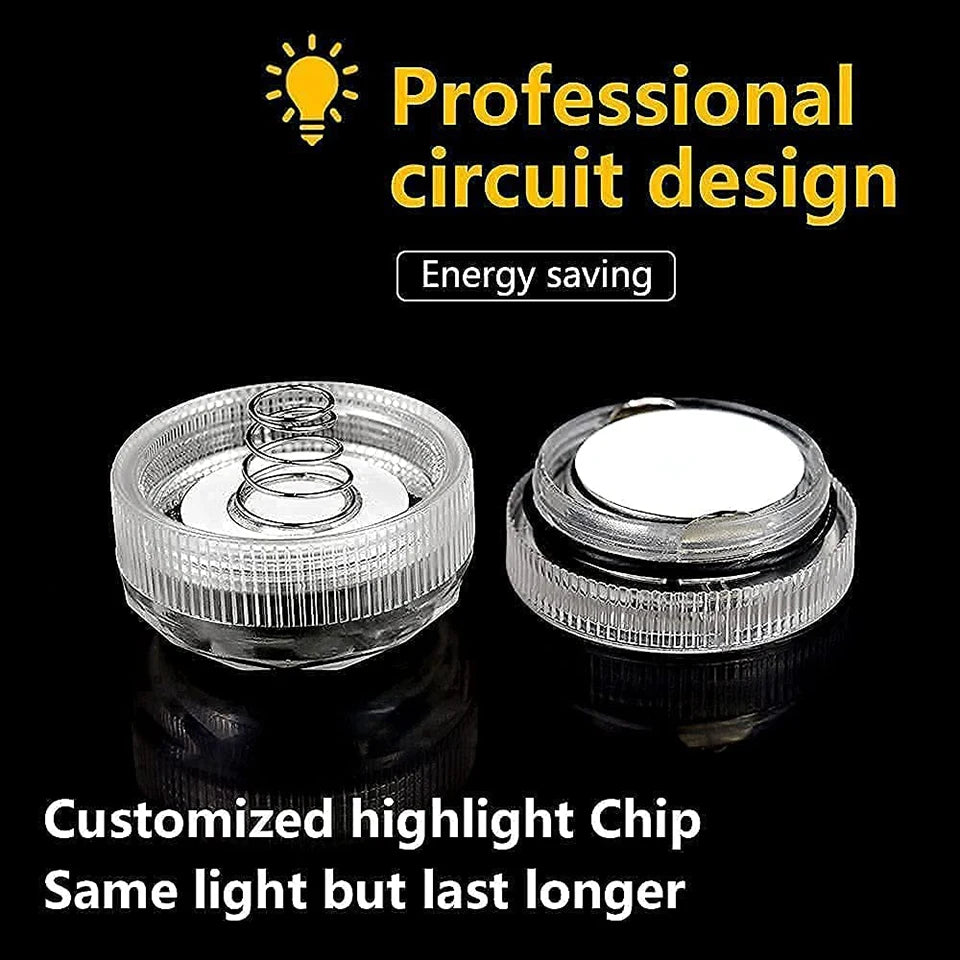 LED Car Interior Ambient Night Light Decoration Wireless Adhesive Bicycle Tail Light Auto Roof Vase Pool  Atmosphere Lamp