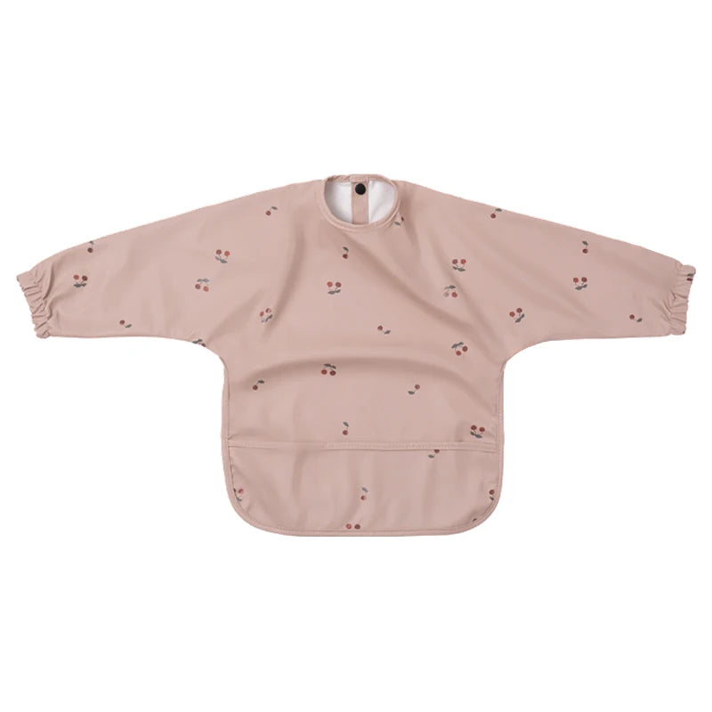 Kids Baby Feeding Bibs Waterproof Long Sleeve Apron with Pocket Toddler Burp Cloth Boys Girls Anti-dirty Art Smock Baby Stuff