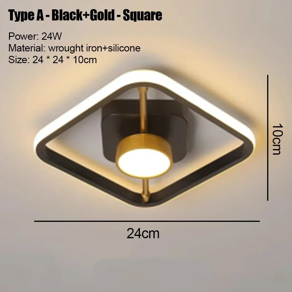 Modern LED Aisle Ceiling Lights Nodic Home Lighting Led Surface Mounted for Bedroom Living Room Corridor Light 3-color lighting