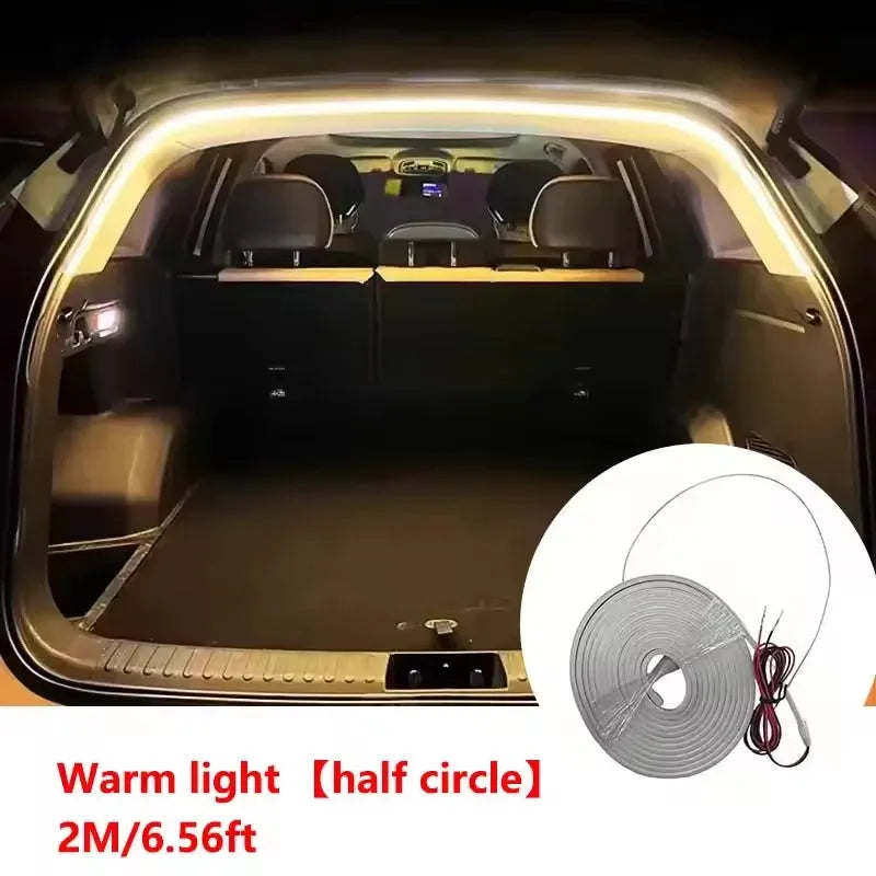 Car High Brightness Trunk Lighting Ambient Light Interior Decoration Led Wiring Free Automatic Sensing Tailgate Light Strip