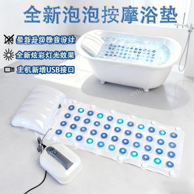 Bubble Bath Massager Mat — 6 Speed Settings with Remote Control