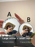 1 travel photo mini round mirror, reflective mirror, spherical mirror, portable wide-angle lens, photo and selfie accessories