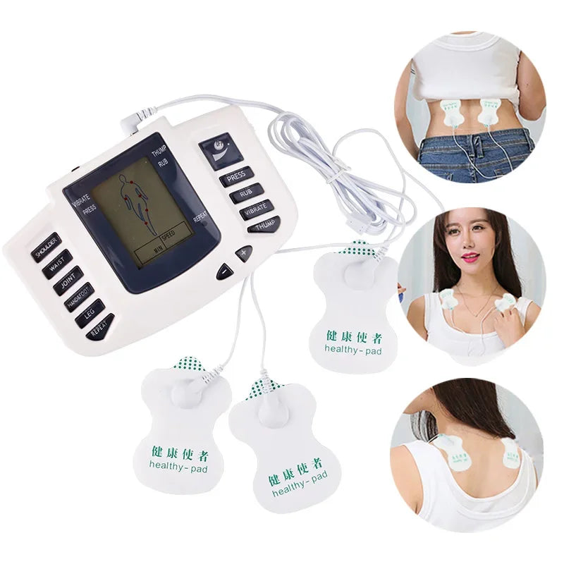 TENS Pulse Body Massager Dual Channel Low-frequency Acupuncture Moxibustion Unit EMS Muscle Stimulator Pain Relief Health Care