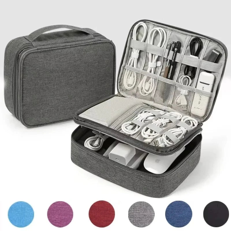 Travel Organizer Bag Cable Storage Pouch Carry Case Portable Waterproof Storage Bag Cable Charger Cord Organizer Bag Accessories