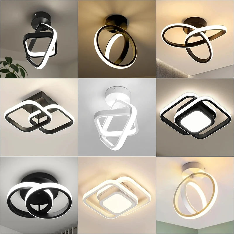 Modern Style LED Ceiling Lamp Geometric Shape Aisle Corridor Light Wall light Kitchen/ Bedroom Lighting 110V White/Warm light