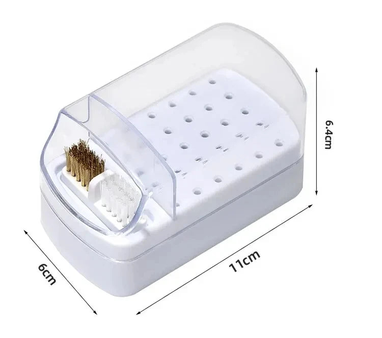 30 Holes Nail Polish Head Organizer Acrylic Portable Organizer Dustproof Cleaning Organizer Professional Nail Artist Essentials